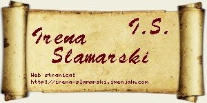 Irena Slamarski vizit kartica